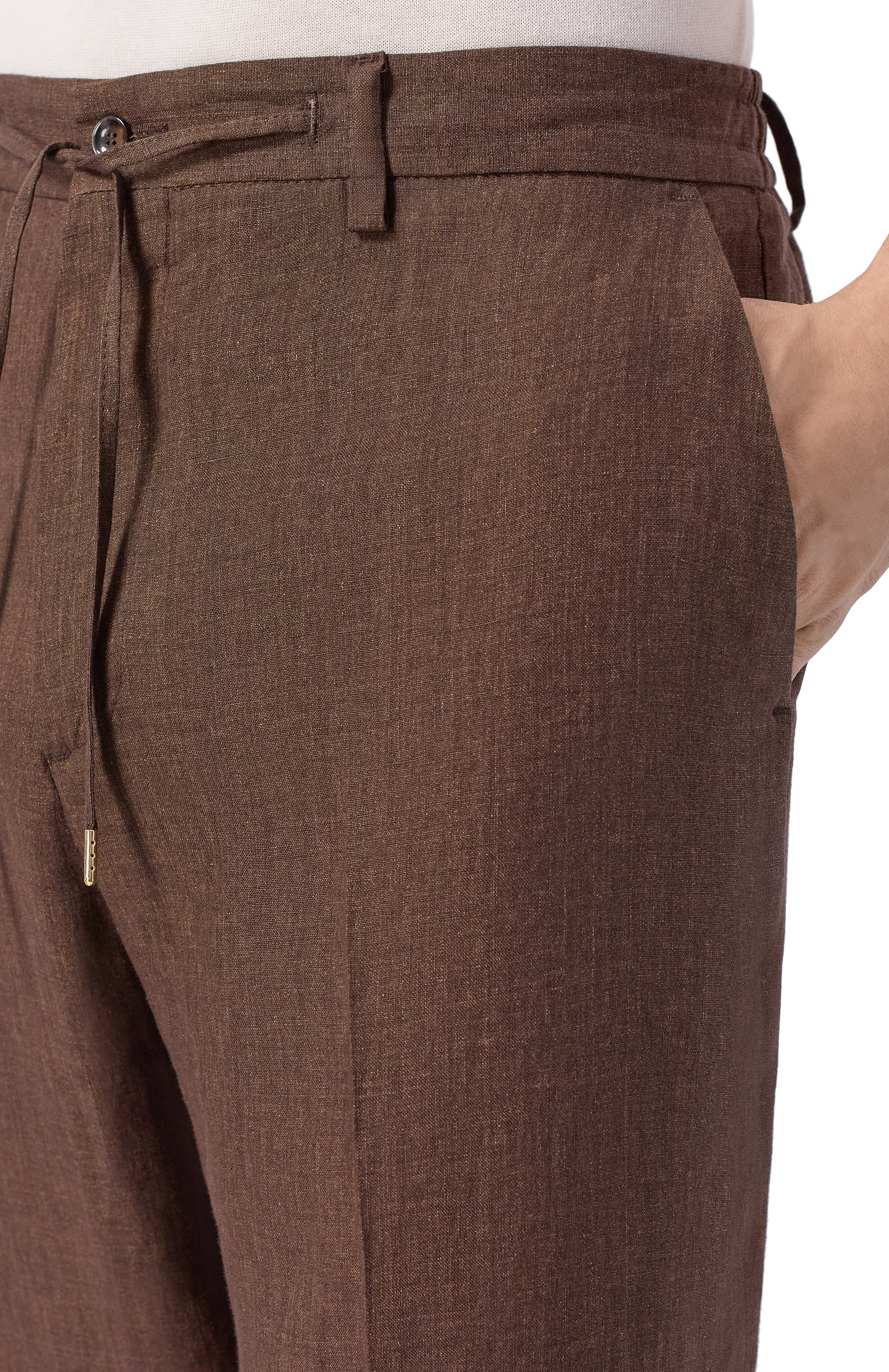 Льняные брюки ANDREA CAMPAGNA, арт. C0VENTSLFSAC/300118, фото 5