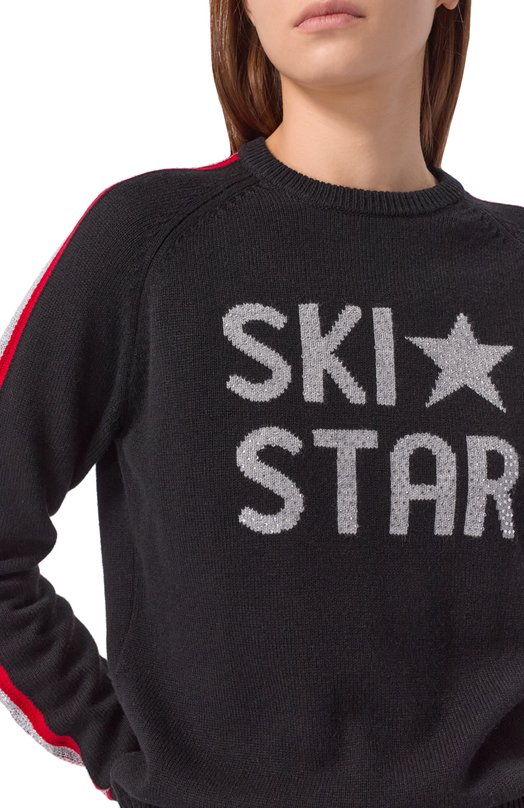 Пуловер из шерсти и вискозы MC2 Saint Barth QUE0010-04094I/NEW QUEEN Чёрный  QUE0010-04094I/NEW QUEEN Фото 5