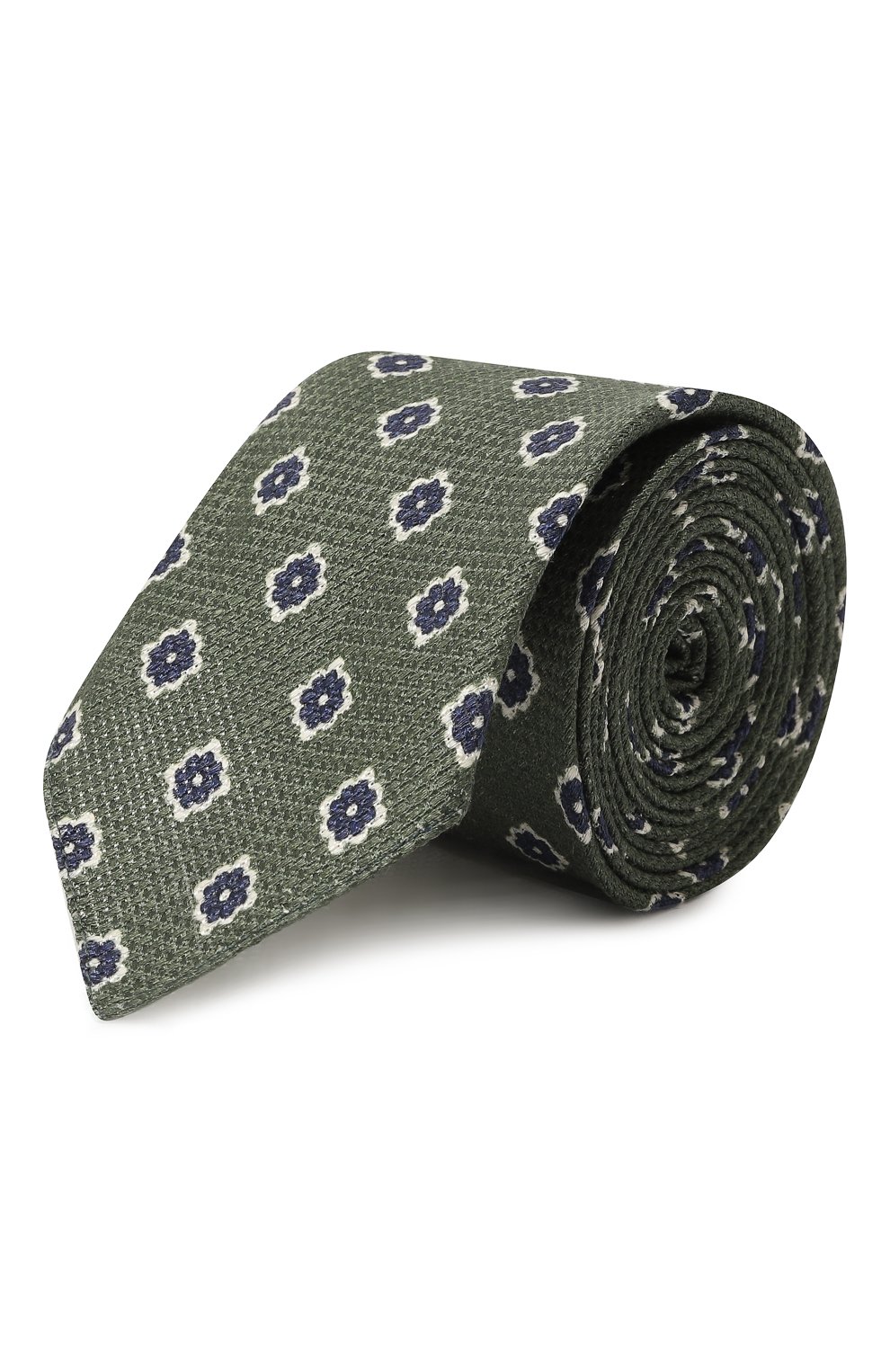 Галстук изо льна и шелка BOSS зеленого цвета по цене 9600 руб., арт. 50491259, фото 1 Галстук изо льна и шелка BOSS, арт. 50491259, фото 1