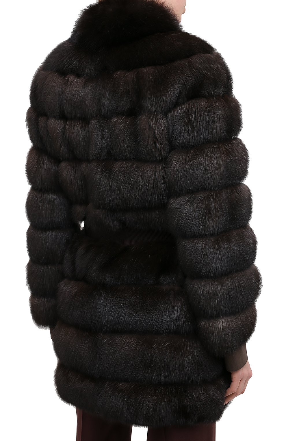 Шуба из меха соболя KITON темно-коричневого цвета по цене 5570000 руб., арт. D50584X04R72, фото 4 Шуба из меха соболя KITON, арт. D50584X04R72, фото 4
