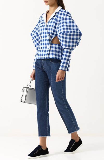 Текстильные кеды stripy с логотипом бренда на шнуровке FENDI, арт. 8E6664 A0UQ, фото 2