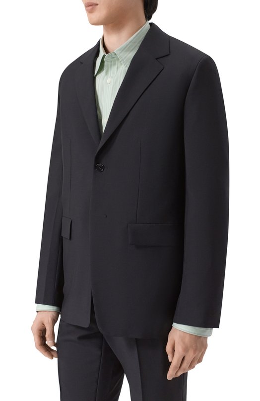 Шерстяной пиджак Jil Sander J22BN0279/J41444 Чёрный  J22BN0279/J41444 Фото 3