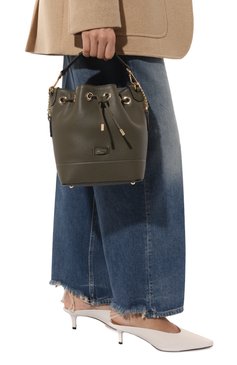 Женская сумка ninon small LANCEL хаки цвета, арт. A10922 | Фото 2 (Размер: small; Материал: Натуральная кожа; Ремень/цепочка: На ремешке)