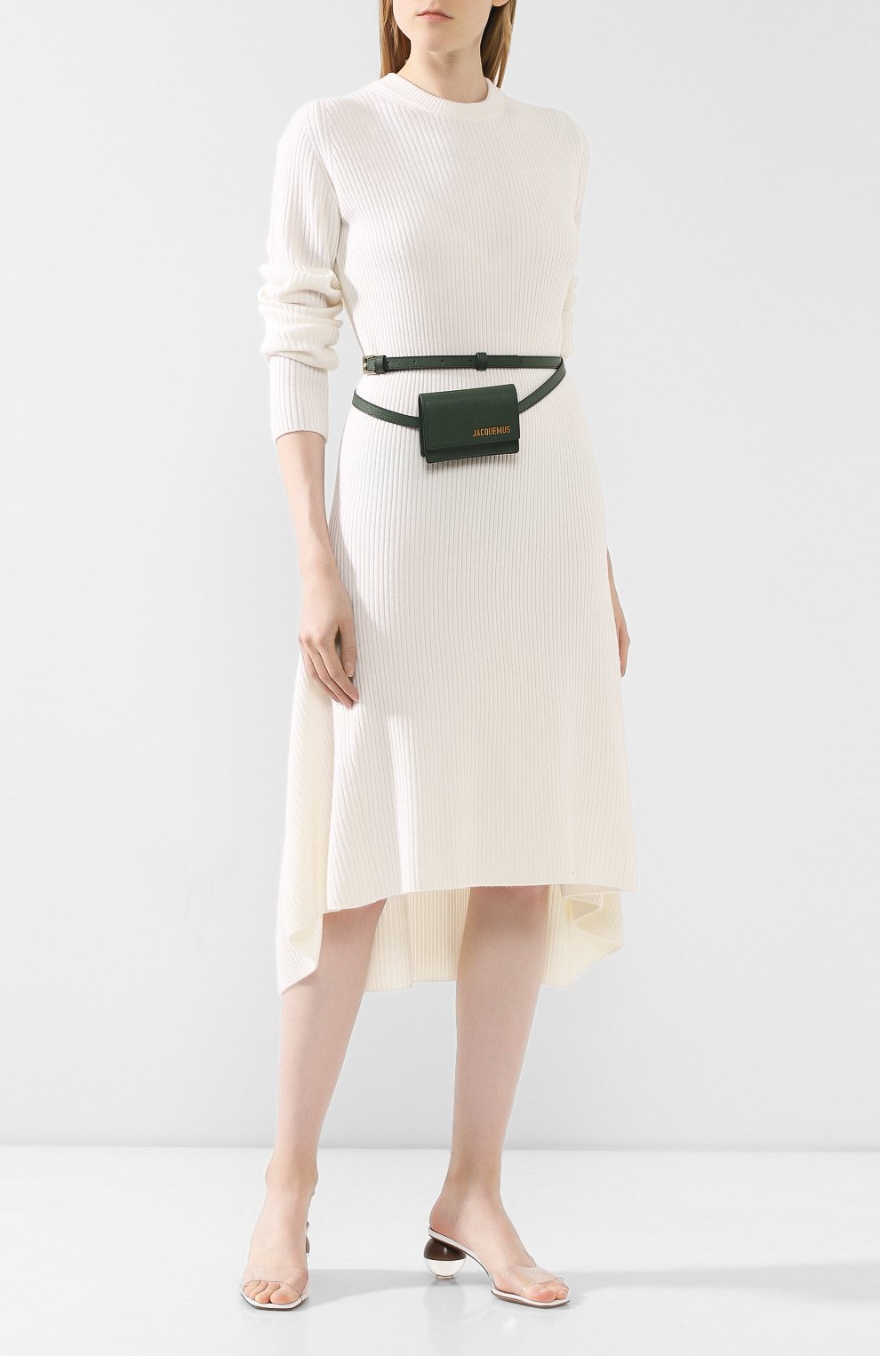 Поясная сумка bello JACQUEMUS темно-зеленого цвета по цене 44100 руб., арт. 193BA02/68580, фото 2 Поясная сумка bello JACQUEMUS, арт. 193BA02/68580, фото 2