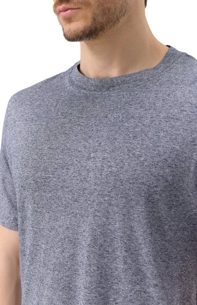 Футболка изо льна и хлопка BRUNELLO CUCINELLI, арт. MW8351308, фото 5