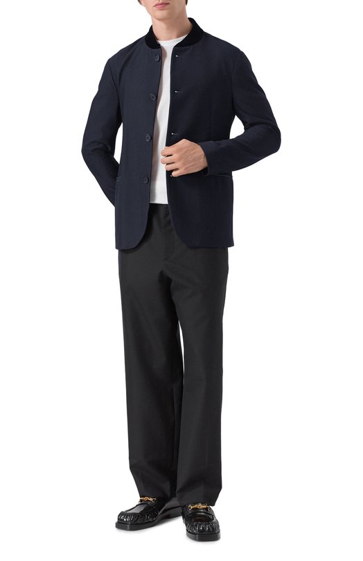 Однобортный пиджак Giorgio Armani 1WGGG009 J0008 Синий  1WGGG009 J0008 Фото 2