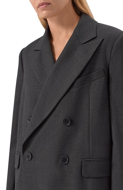 Шерстяной жакет DICE KAYEK серого цвета по цене 164000 руб., арт. FW25V517 MCL ANTHRACITE, фото 5 Шерстяной жакет DICE KAYEK, арт. FW25V517 MCL ANTHRACITE, фото 5