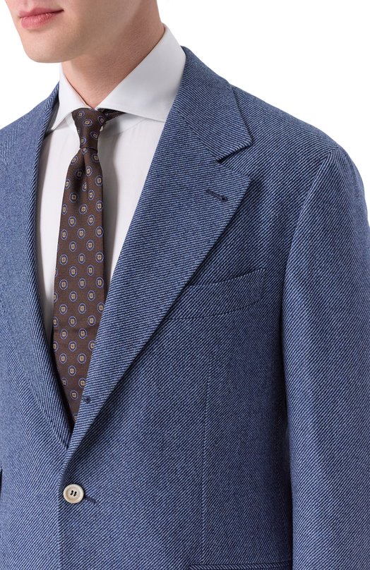 Шерстяной костюм Brunello Cucinelli MV414LDWH Голубой  MV414LDWH Фото 6