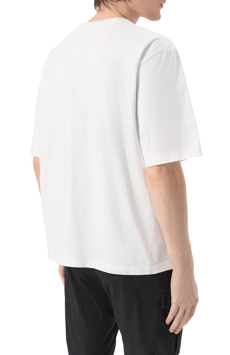 Мужская хлопковая футболка DSQUARED2 белого цвета, арт. S74GD1399/D20020 | Фото 4 (Рукава: 3/4; Длина (для топов): Стандартные; Драгоценные камни: Проставлено; Материал сплава: Проставлено; Стили: Кэжуэл; Принт: С принтом; Материал внешний: Хлопок; Мужское Кросс-КТ: Футболка-одежда; Кросс-КТ: Джерси)