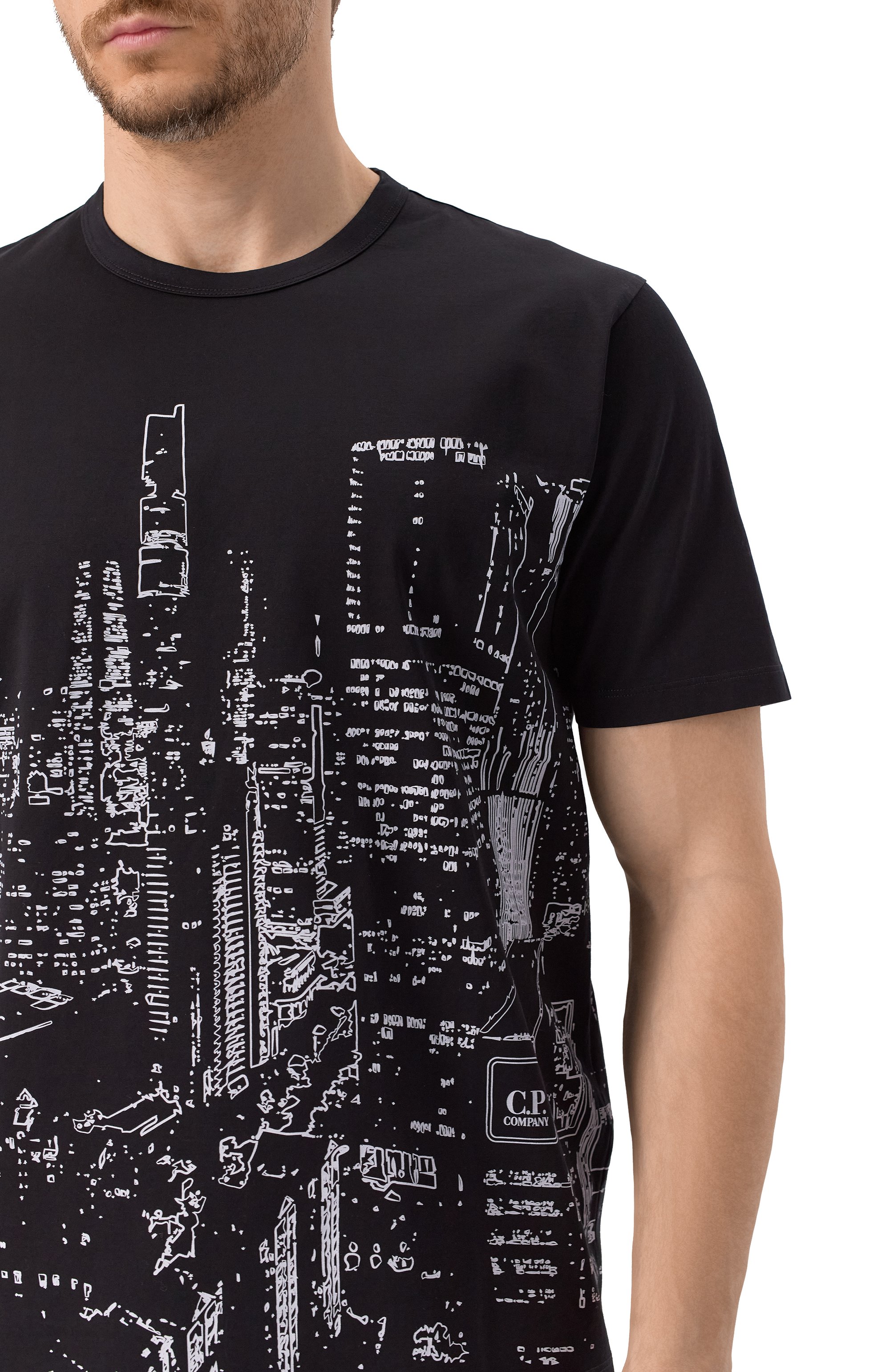 Хлопковая футболка C.P. COMPANY, арт. 18CLTS044A006370W, фото 5