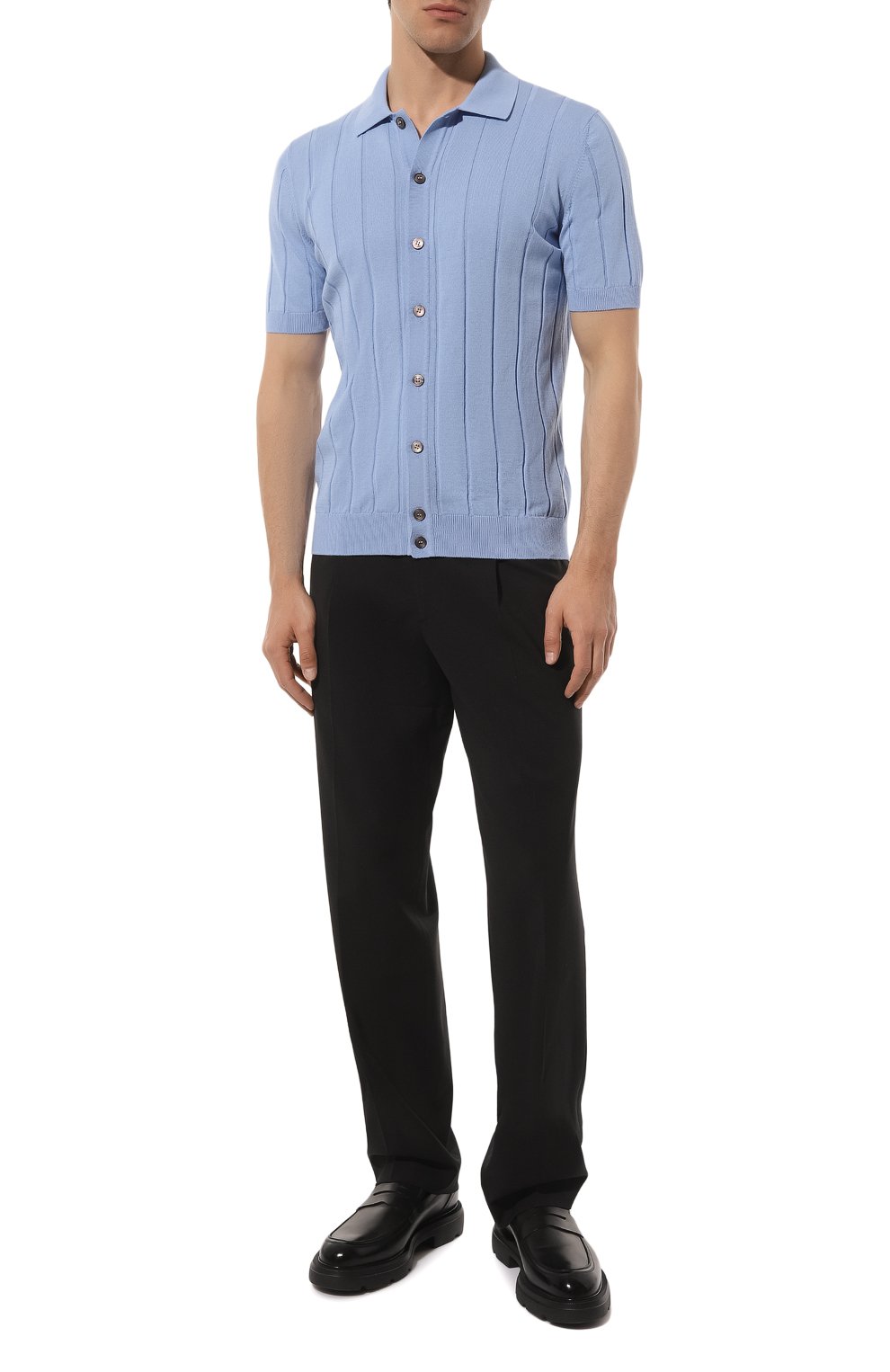 Хлопковая рубашка GRAN SASSO голубого цвета по цене 35300 руб., арт. 57143/20634, фото 2 Хлопковая рубашка GRAN SASSO, арт. 57143/20634, фото 2