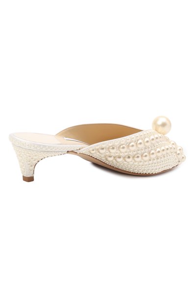 Текстильные мюли samantha 35 JIMMY CHOO молочного цвета по цене 143500 руб., арт. SAMANTHA 35/W0Z, фото 4 Текстильные мюли samantha 35 JIMMY CHOO, арт. SAMANTHA 35/W0Z, фото 4