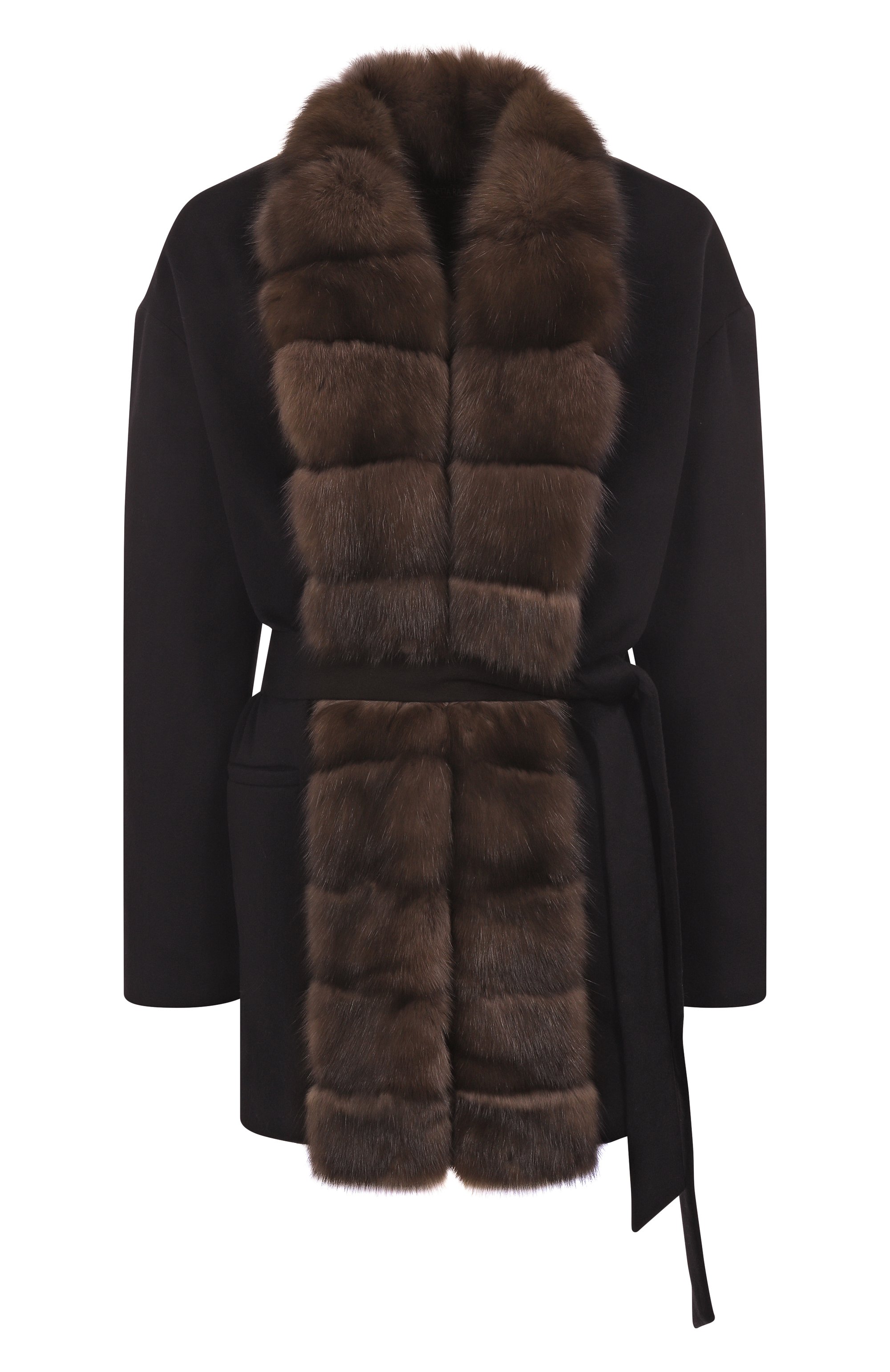 Кашемировое пальто с отделкой из соболя SIMONETTA RAVIZZA, арт. F05JA196T2Z1AT, фото 1