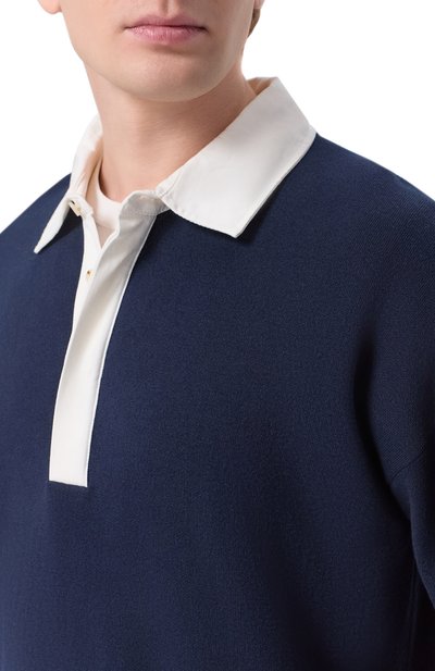 Поло из хлопка и шерсти BOSS, арт. 50555127, фото 5