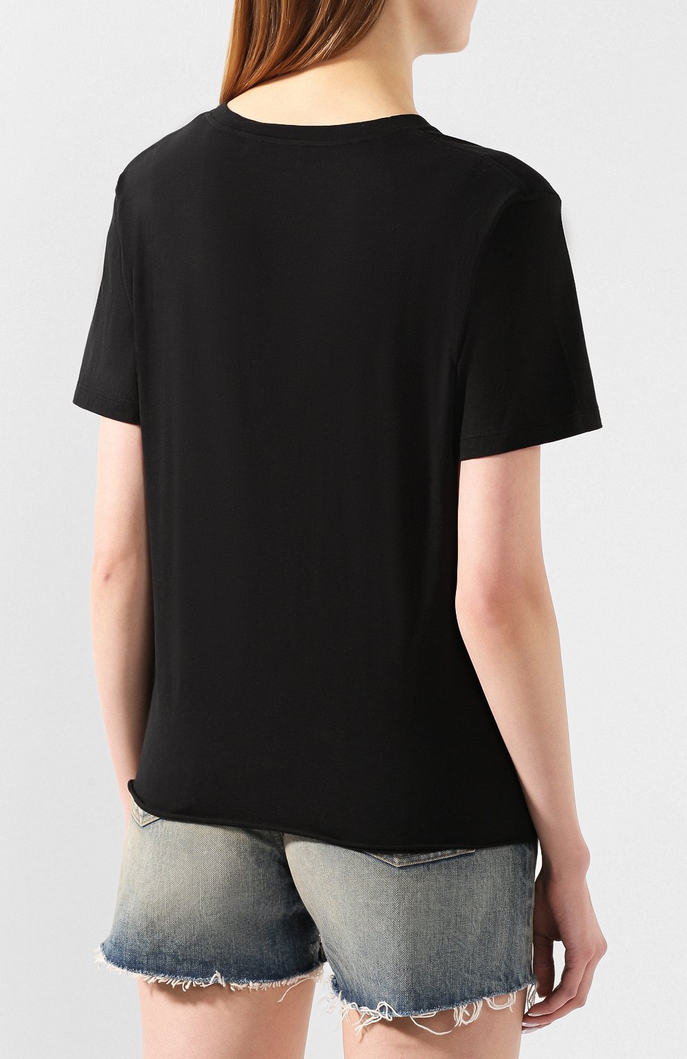 Хлопковая футболка SAINT LAURENT, арт. 614272/YBRS2, фото 4