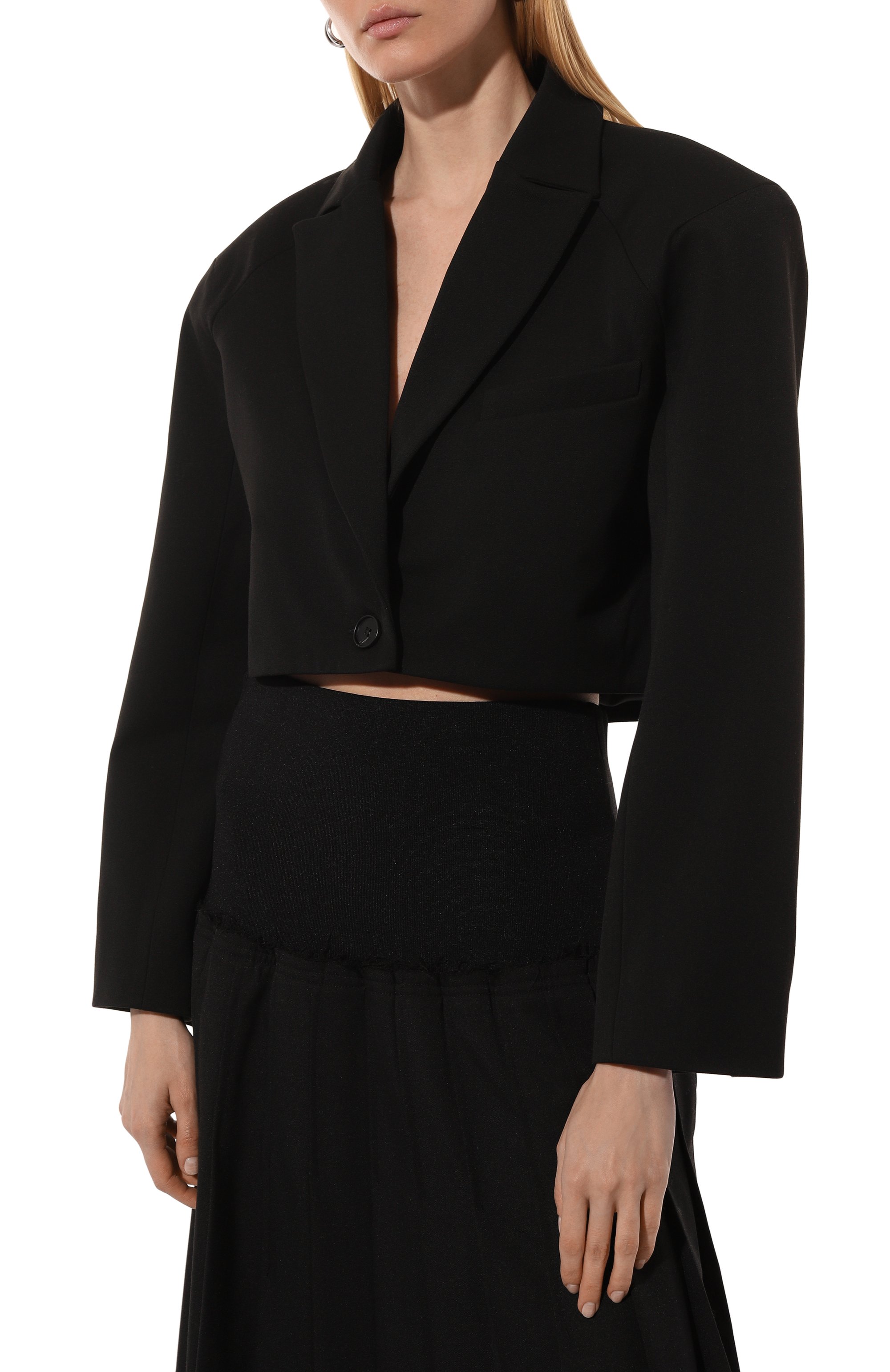 Жакет из вискозы PE черного цвета по цене 23830 руб., арт. РЕSS25-3.2.45.2, фото 3 Жакет из вискозы PE, арт. РЕSS25-3.2.45.2, фото 3