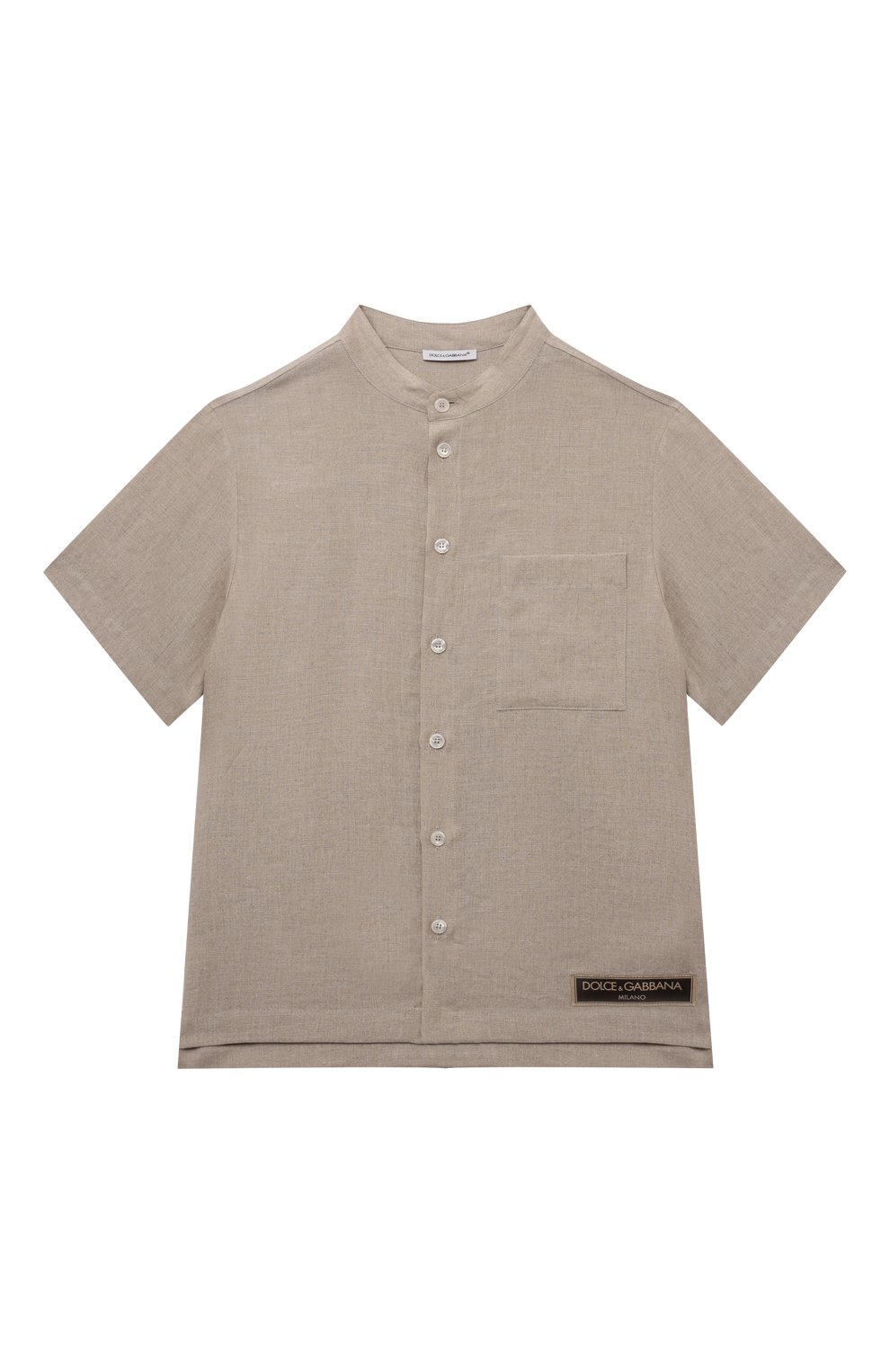 Льняная рубашка DOLCE & GABBANA светло-бежевого цвета по цене 38100 руб., арт. L44S02/G7NWR, фото 1 Льняная рубашка DOLCE & GABBANA, арт. L44S02/G7NWR, фото 1