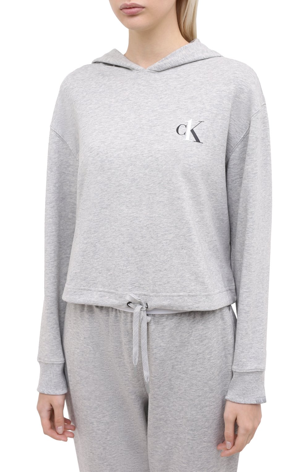 Худи CALVIN KLEIN серого цвета по цене 7995 руб., арт. QS6427E, фото 3 Худи CALVIN KLEIN, арт. QS6427E, фото 3