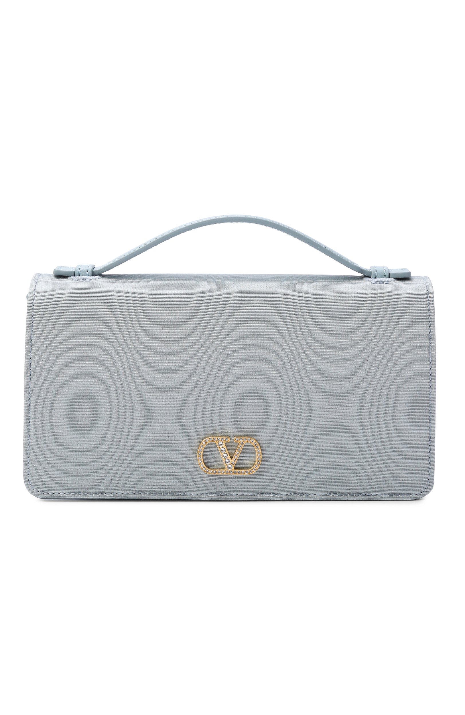 Сумка vlogo signature VALENTINO светло-голубого цвета по цене 126500 руб., арт. 9W2P0AU1/QNU, фото 1 Сумка vlogo signature VALENTINO, арт. 9W2P0AU1/QNU, фото 1