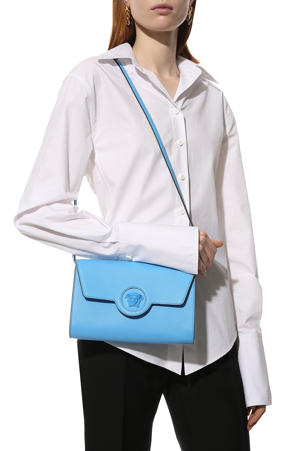 Кожаный кошелек на цепочке la medusa VERSACE, арт. 1000814/DVIT2T, фото 6