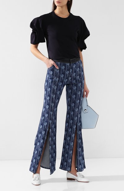 Хлопковая футболка VICTORIA, VICTORIA BECKHAM, арт. JYVV 107 PSS19 C0TT0N JERSEY/P0PLIN, фото 2
