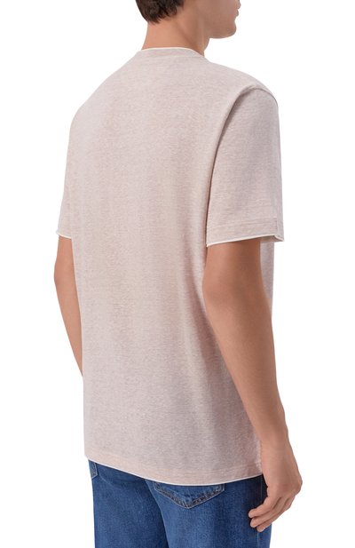 Футболка изо льна и хлопка FEDELI, арт. TU000220/LIN0 C0TT0NE, фото 4