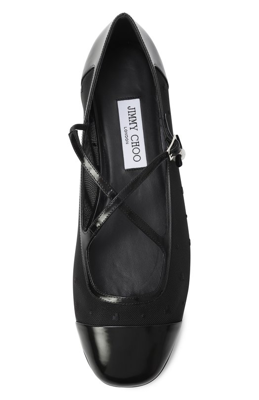 Комбинированные балетки Eleri Jimmy Choo ELERIBALLERINARIQ Чёрный  ELERIBALLERINARIQ Фото 6