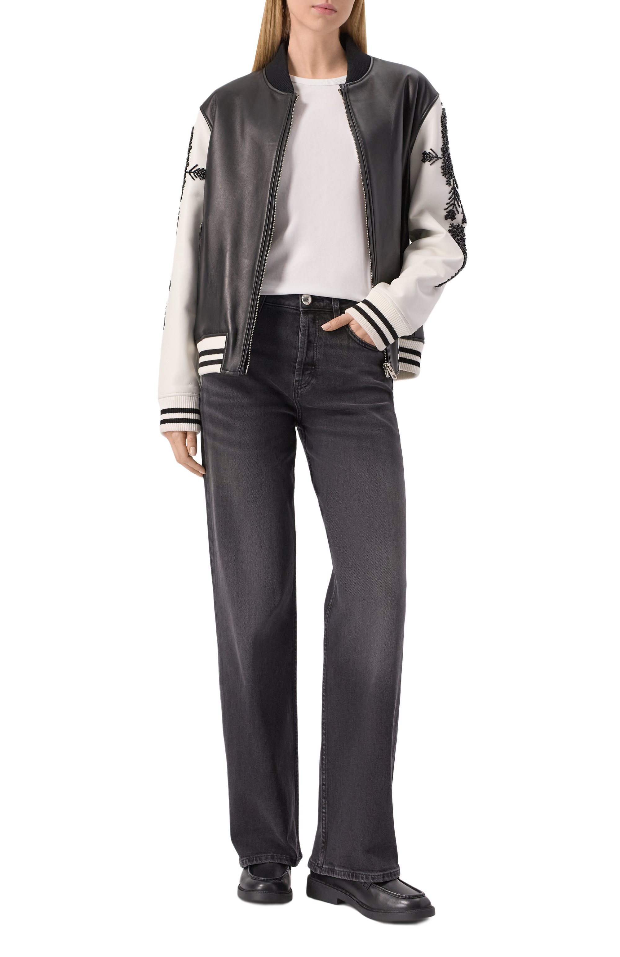 Утепленный бомбер AKHMADULLINA черно-белого цвета по цене 299900 руб., арт. 1225.2K940/LE712, фото 2 Утепленный бомбер AKHMADULLINA, арт. 1225.2K940/LE712, фото 2