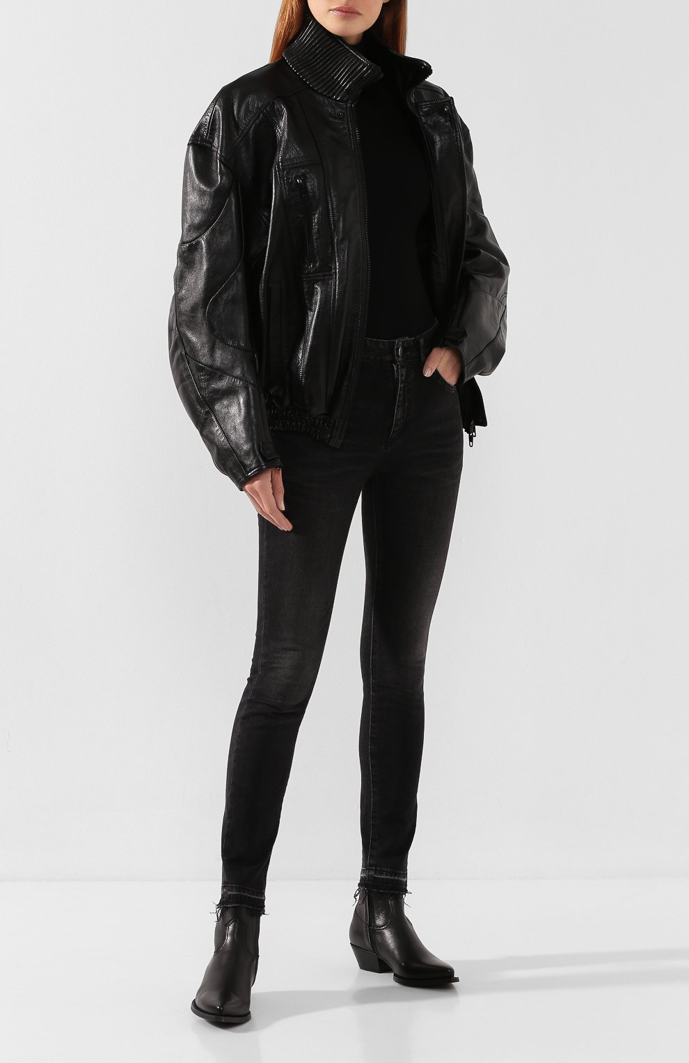 Кожаная куртка BALENCIAGA черного цвета по цене 238000 руб., арт. 594584/TGS04, фото 2 Кожаная куртка BALENCIAGA, арт. 594584/TGS04, фото 2