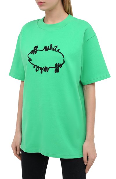 Хлопковая футболка OFF-WHITE, арт. 0WAA072E20JER0025510, фото 3