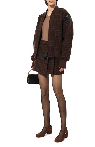 Замшевые туфли mary ribbon GIANVITO ROSSI, арт. G22101.45RIC.CAMBR0W, фото 2