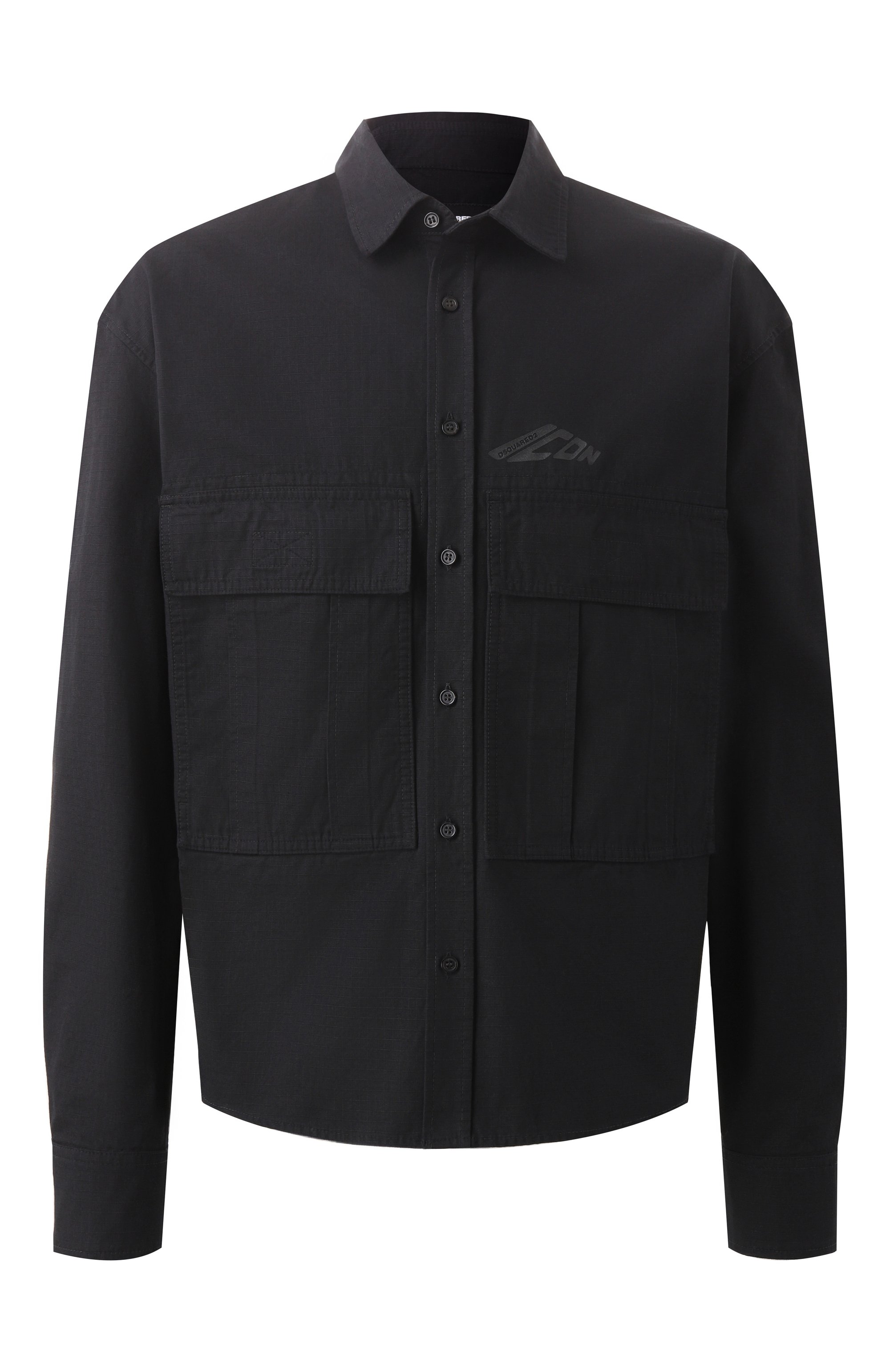 Хлопковая рубашка icon DSQUARED2 черного цвета по цене 59950 руб., арт. S79DL0052/D35224, фото 1 Хлопковая рубашка icon DSQUARED2, арт. S79DL0052/D35224, фото 1