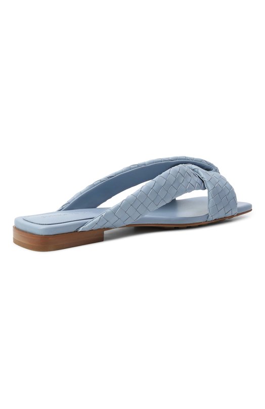 Кожаные шлепанцы Riva Bottega Veneta 837897/V2ED0 Голубой  837897/V2ED0 Фото 5
