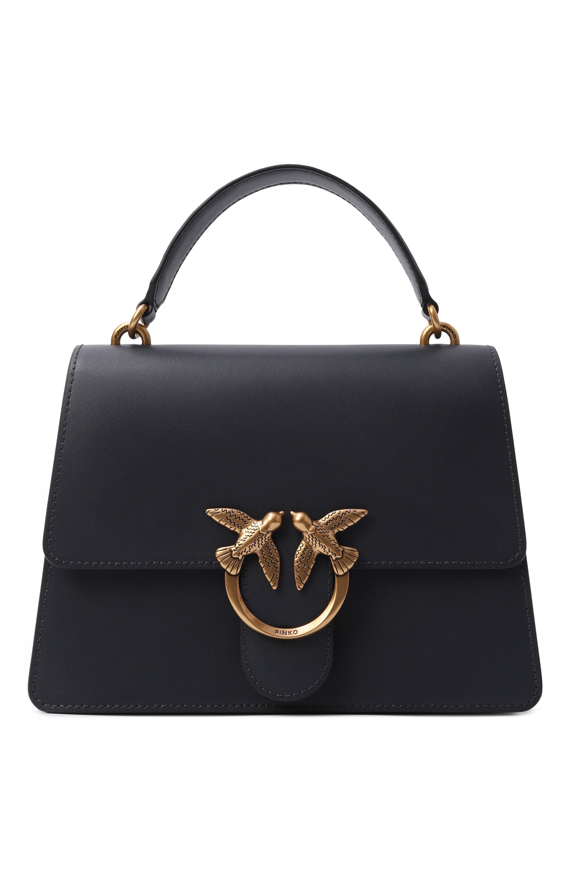 Сумка love one medium PINKO темно-серого цвета по цене 37900 руб., арт. 100066/A0F1, фото 1 Сумка love one medium PINKO, арт. 100066/A0F1, фото 1