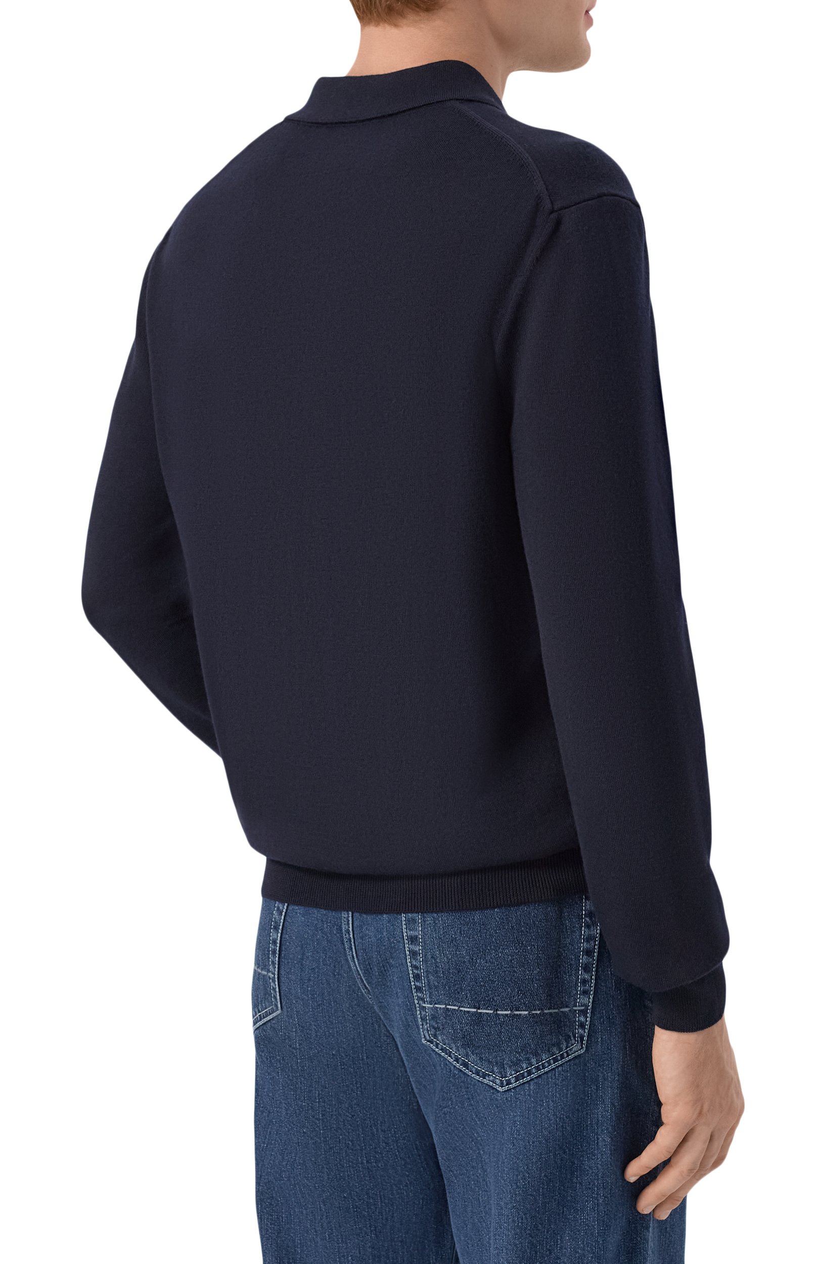 Шерстяное поло CORNELIANI темно-синего цвета по цене 57650 руб., арт. 28M50F/2A25100, фото 4 Шерстяное поло CORNELIANI, арт. 28M50F/2A25100, фото 4