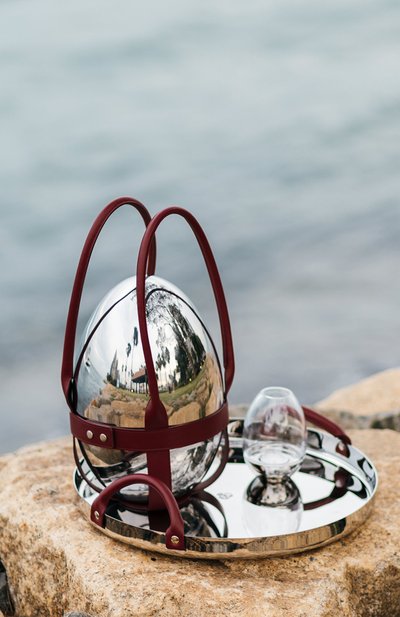 Кожаный держатель для набора mood CHRISTOFLE бордового цвета по цене 63800 руб., арт. 07753299, фото 5 Кожаный держатель для набора mood CHRISTOFLE, арт. 07753299, фото 5