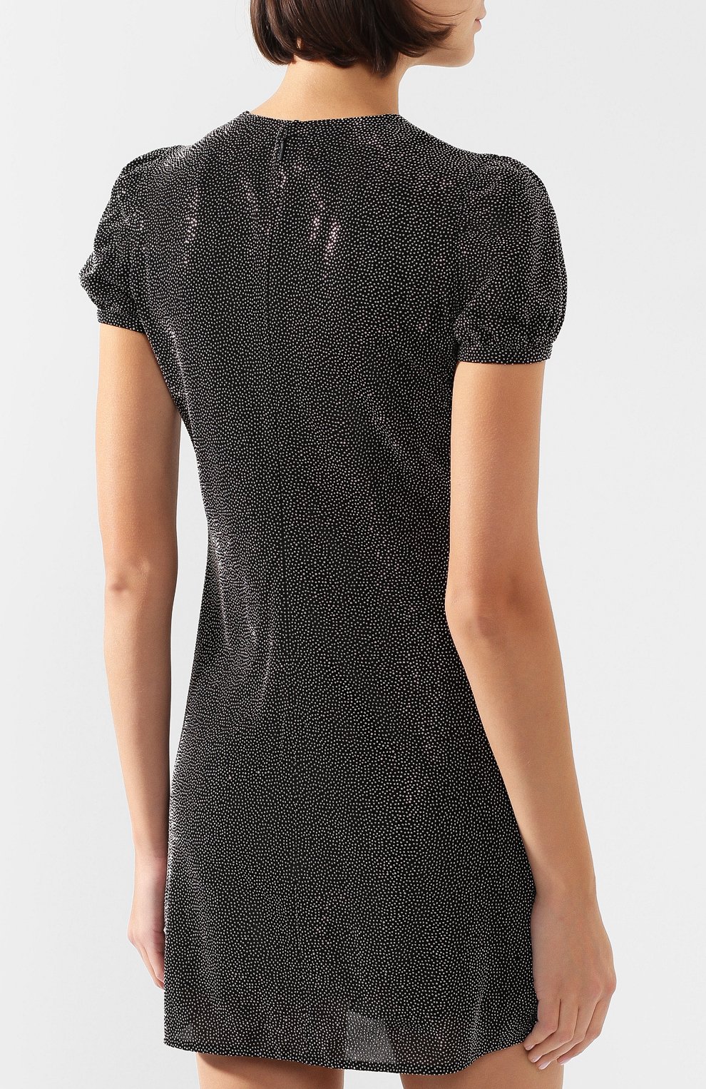 Платье из вискозы SAINT LAURENT черного цвета по цене 299500 руб., арт. 603707/Y4A01, фото 4 Платье из вискозы SAINT LAURENT, арт. 603707/Y4A01, фото 4