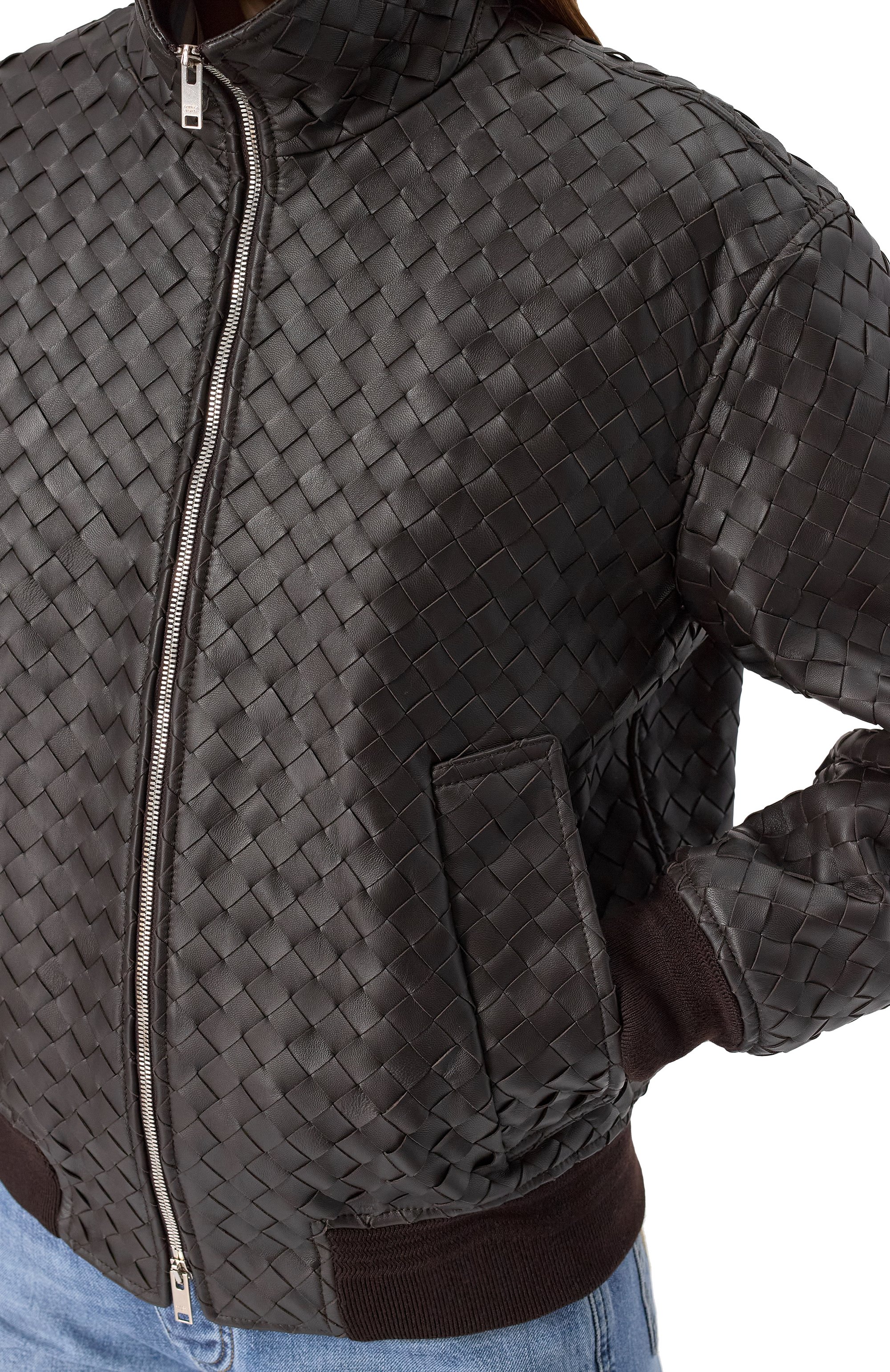 Кожаный бомбер BOTTEGA VENETA, арт. 813016/V2JG0, фото 5