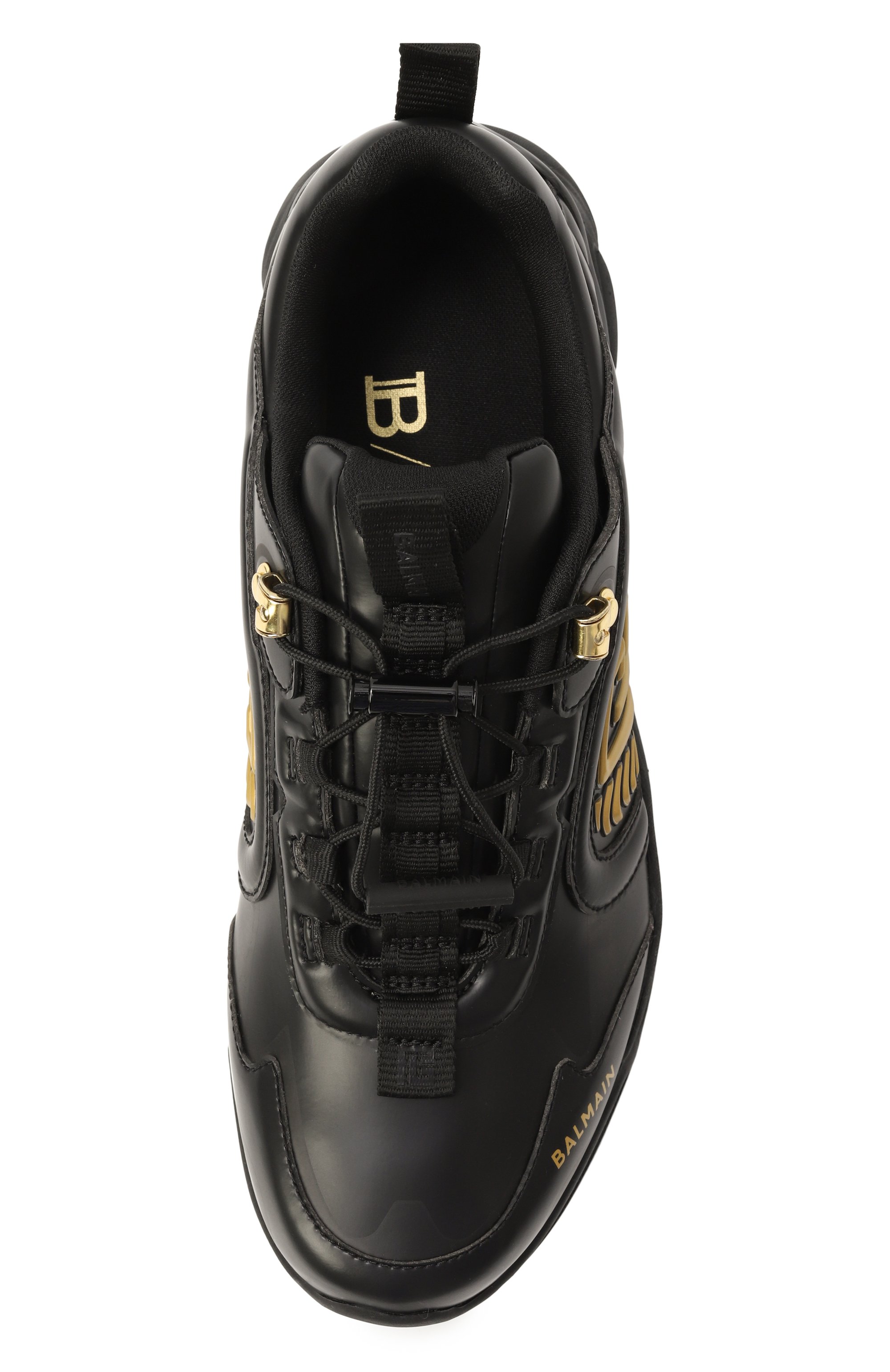 Комбинированные кроссовки cosmic dust BALMAIN черного цвета по цене 89250 руб., арт. FM1VI357/LGSY, фото 6 Комбинированные кроссовки cosmic dust BALMAIN, арт. FM1VI357/LGSY, фото 6