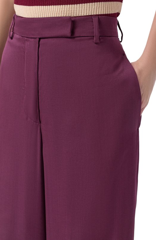 Брюки из вискозы Dries Van Noten 010946/3177 Фиолетовый  010946/3177 Фото 5