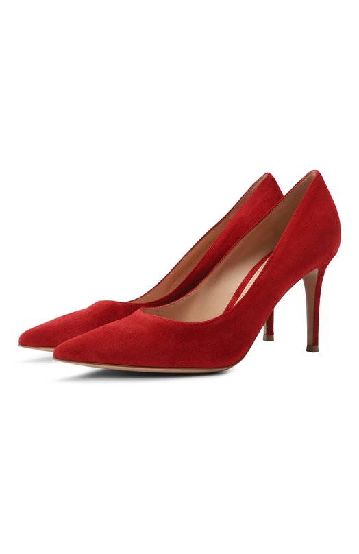 Замшевые туфли Gianvito 85 Gianvito Rossi G24580.85RIC.CAMR0UG Красный G24580.85RIC.CAMR0UG