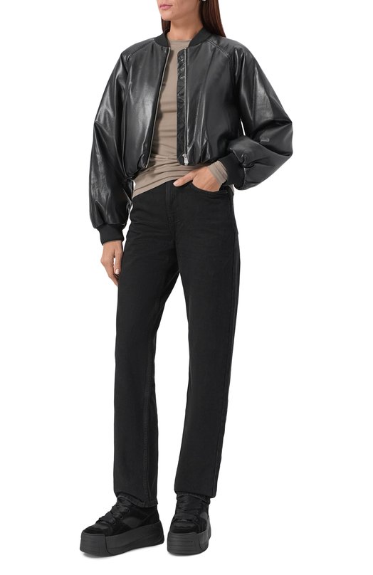 Комбинированные кеды Snatch Naked Wolfe SNATCH/SUEDE Чёрный  SNATCH/SUEDE Фото 3