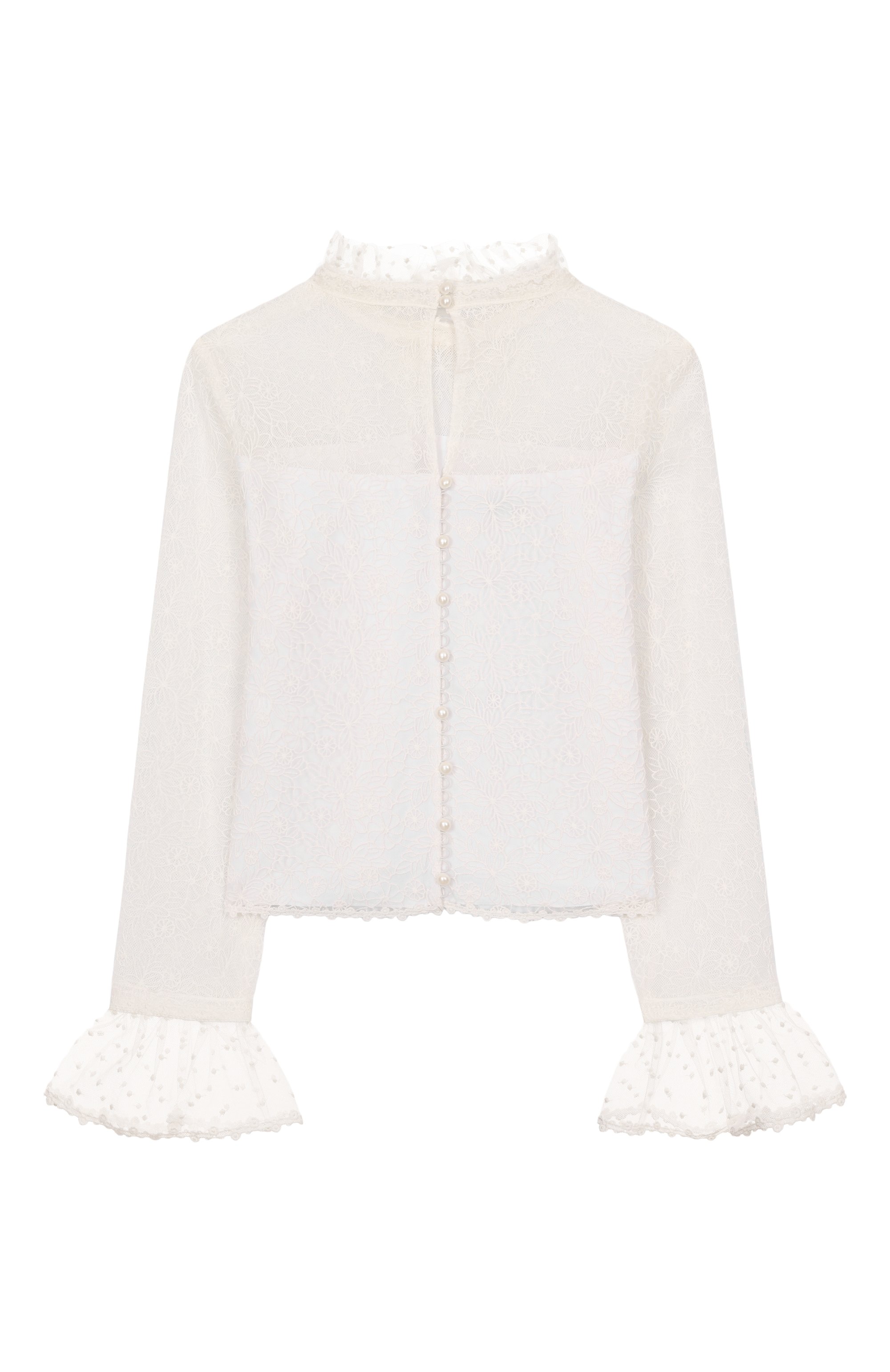 Блузка DESIGNERS CAT молочного цвета по цене 29950 руб., арт. 100000K01001864/DAMA BL0USE/14-16, фото 2 Блузка DESIGNERS CAT, арт. 100000K01001864/DAMA BL0USE/14-16, фото 2