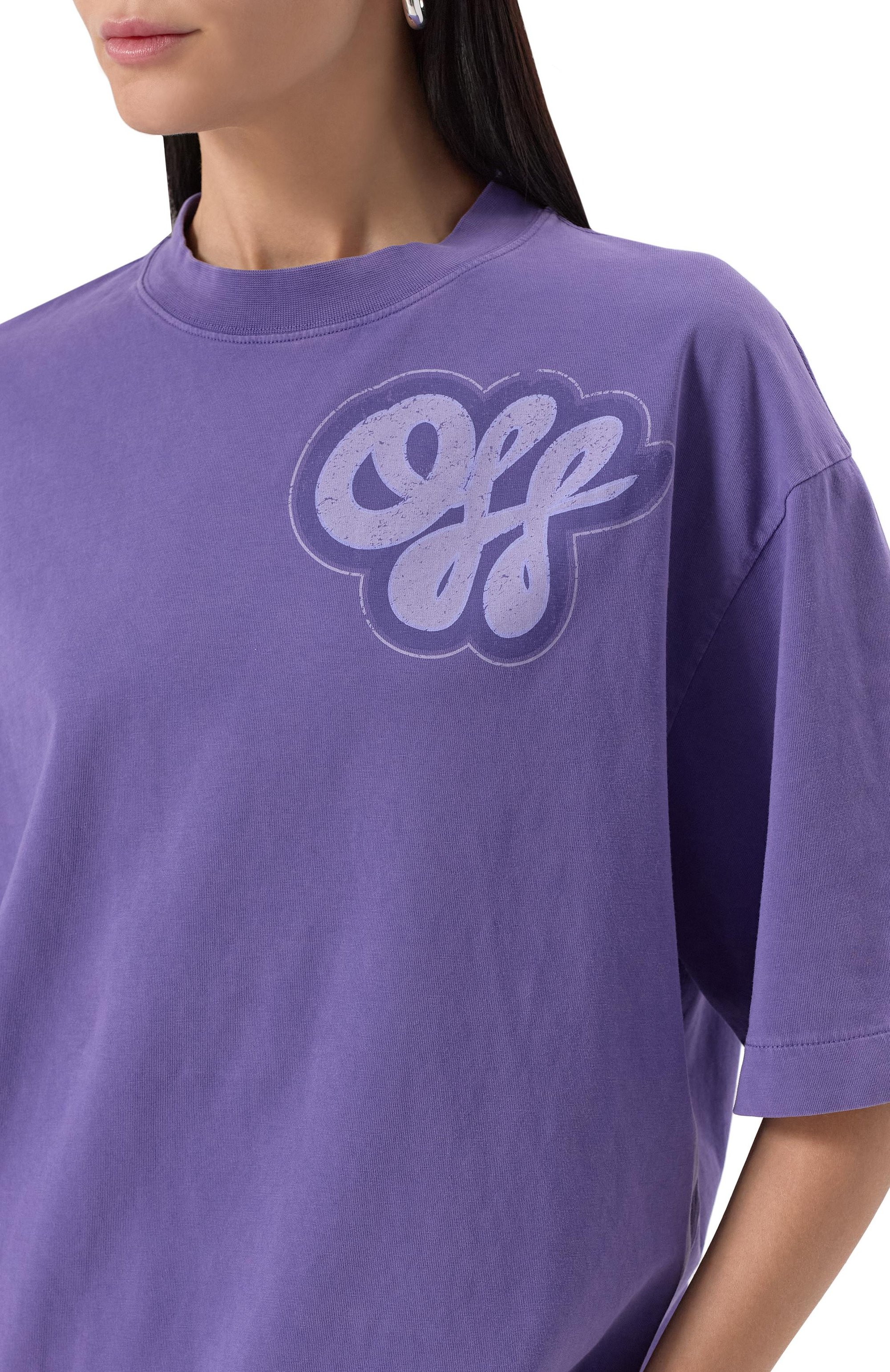 Хлопковая футболка OFF-WHITE, арт. 0WAA134S25JER0033749, фото 5