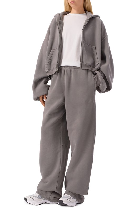 Хлопковая толстовка Alexander Wang 1CC3251057 Серый  1CC3251057 Фото 2