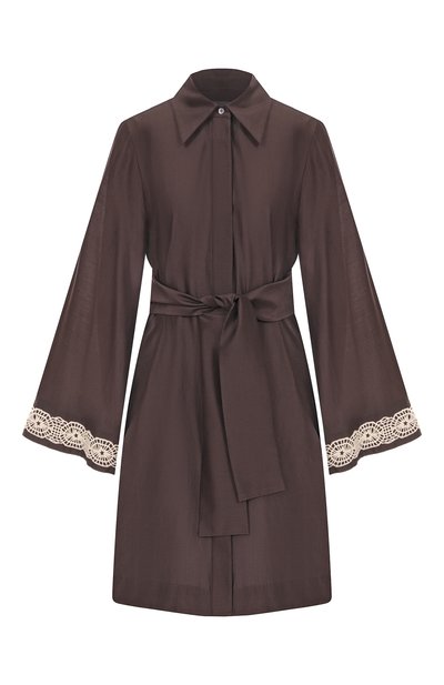 Женское платье из хлопка и шелка LORENA ANTONIAZZI, арт. R2579AB72A/4573R