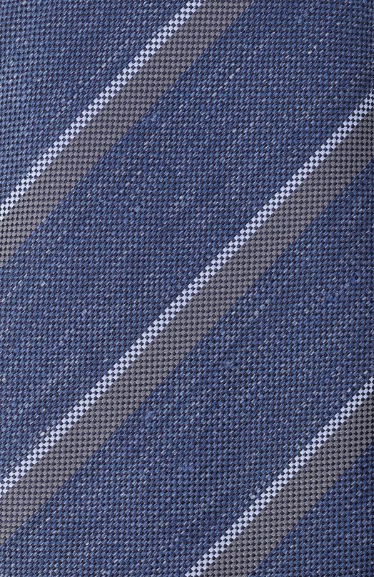 Галстук из шелка и льна Zilli CRAV02M0617VD0R00 Синий  CRAV02M0617VD0R00 Фото 4