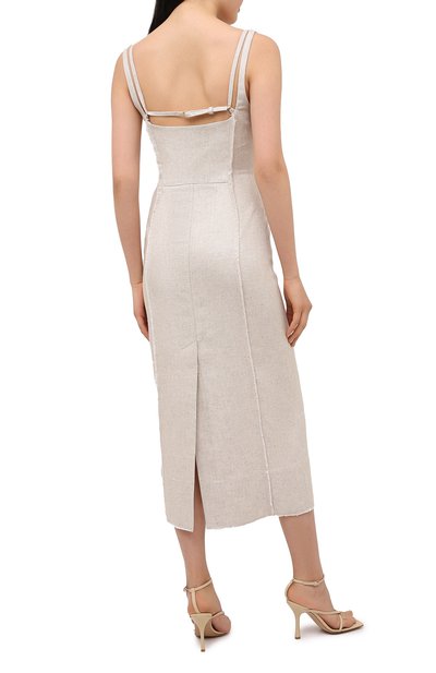 Платье из вискозы и льна JACQUEMUS, арт. 203DR06/124140, фото 4