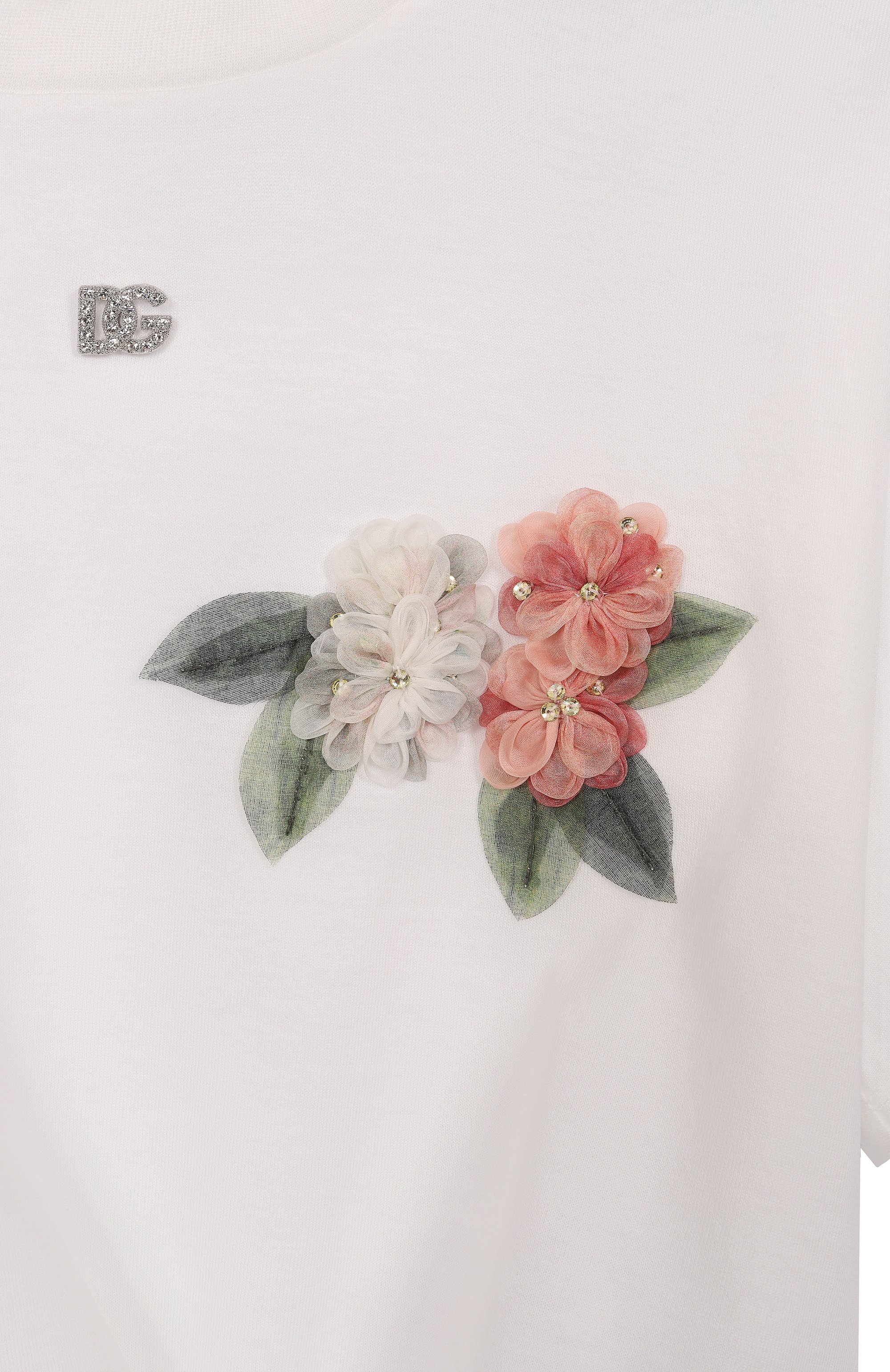 Хлопковая футболка DOLCE & GABBANA молочного цвета по цене 84100 руб., арт. L5JTPV/G7PQN, фото 3 Хлопковая футболка DOLCE & GABBANA, арт. L5JTPV/G7PQN, фото 3