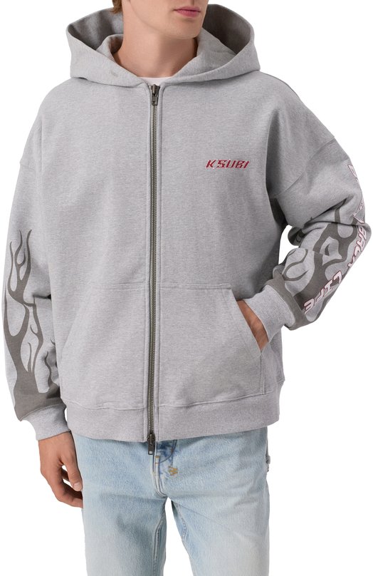 Хлопковая толстовка Ksubi MSP25FL001 Серый  MSP25FL001 Фото 3